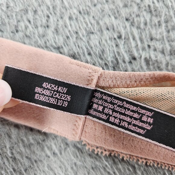 Victoria's Secret Bra‎ Womens 34D Pink Lace Unlined Plunge Sheer Underwire Sexy - Picture 8 of 14